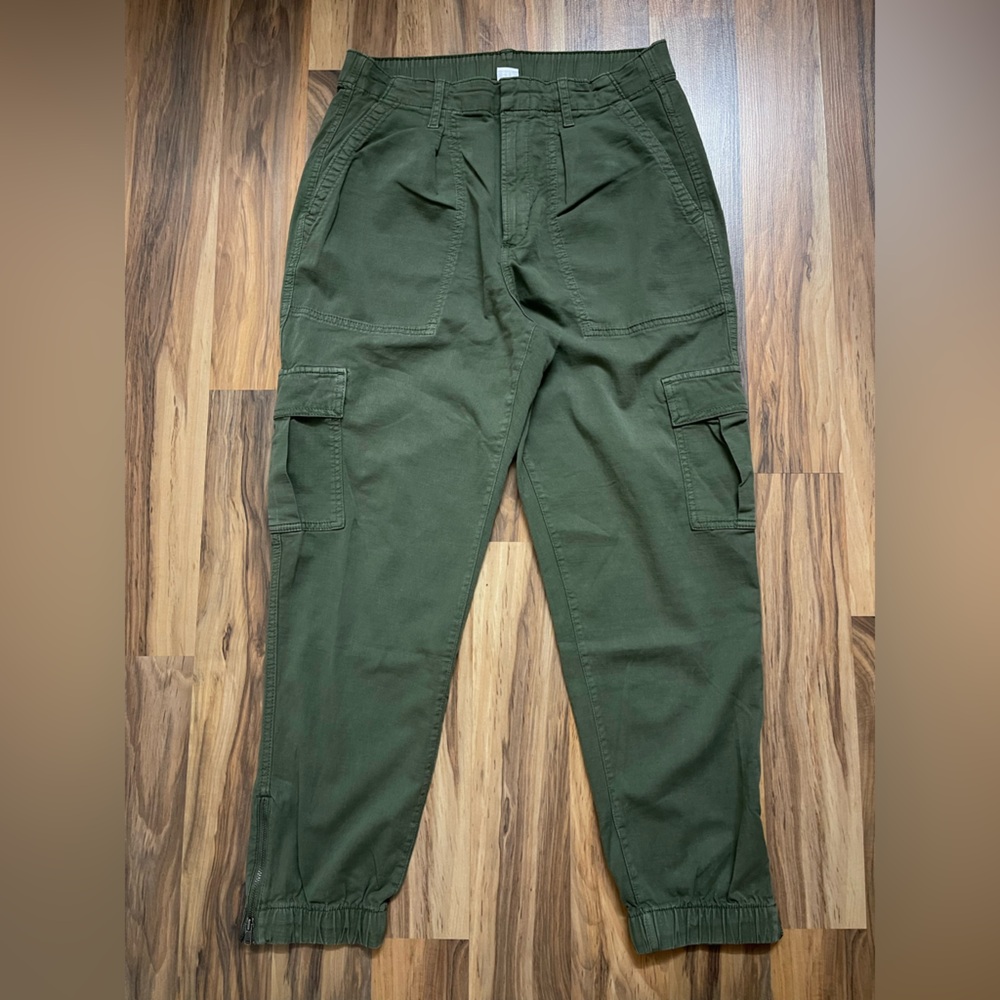 GAP Olive Women Cargo Pants with ankle zips